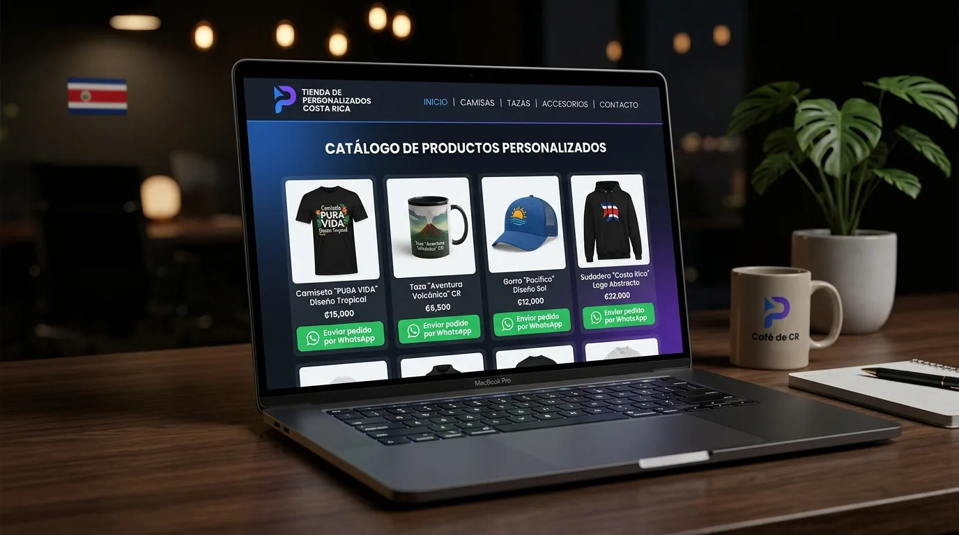 Vista del catálogo de productos personalizados